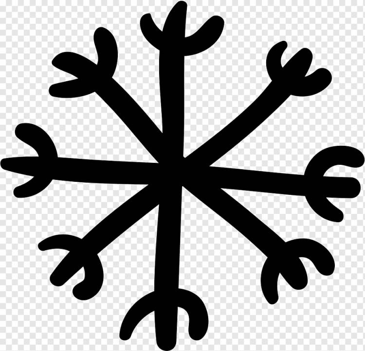 Снежинка силуэт, рисунок, черно-белый, Линия, символ, Черное и белое, Рисование, линия png