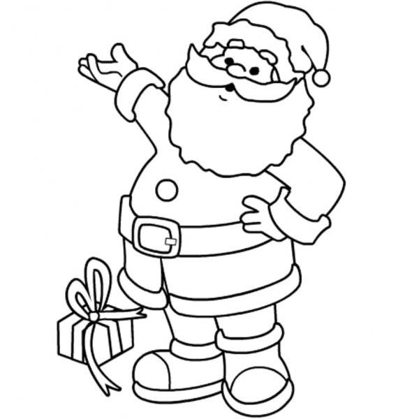 Рисунки Деда Мороза для срисовки 