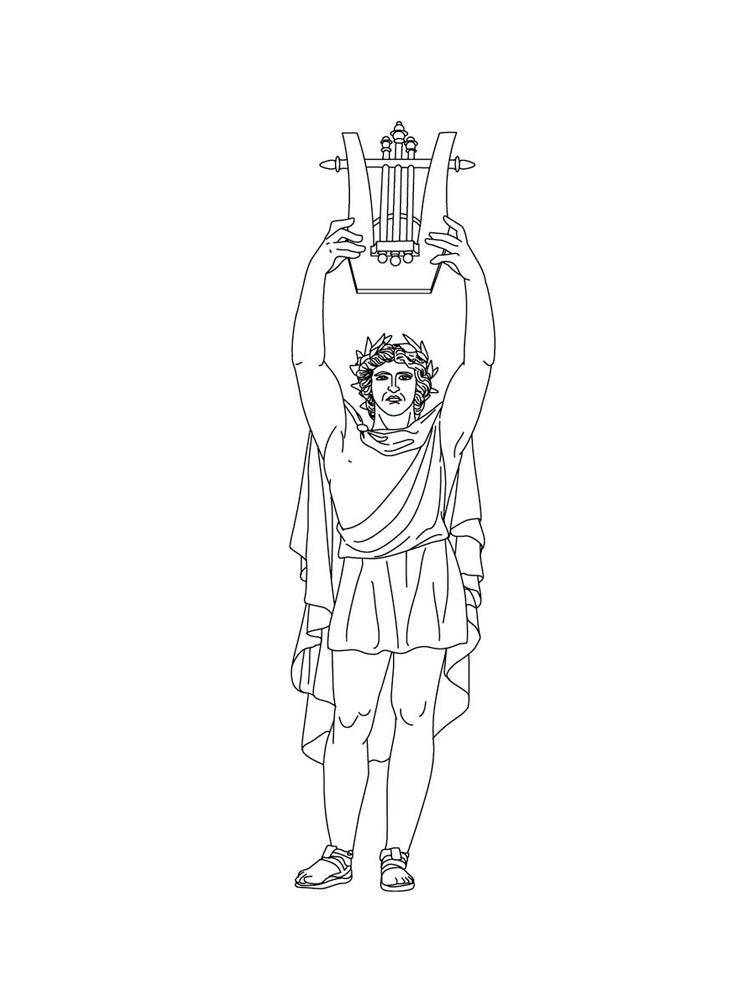 Раскраска Боги Древней Греции распечатать