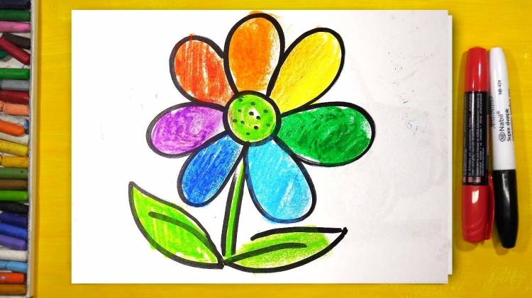 Как нарисовать Цветик Семицветик (Радугу)