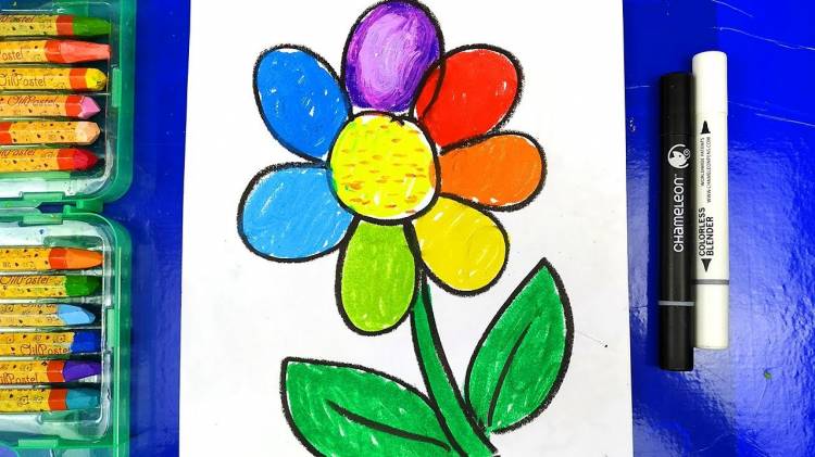 Цветик Семицветик урок рисованя для детей от