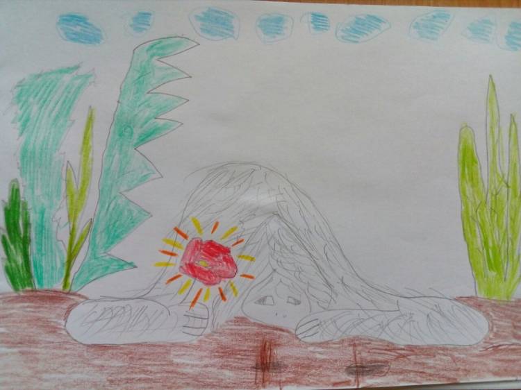 Детские рисунки к сказке аленький цветочек