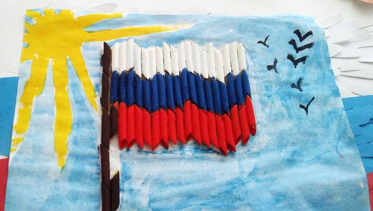 Поделка флаг России своими руками в детский сад или школу