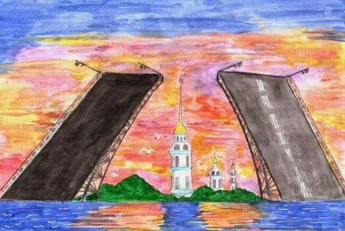 Рисунки города Санкт-Петербург для детей