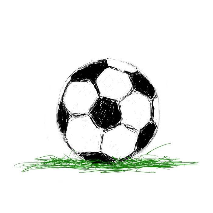 Рисунки футбольных мячей для срисовки карандашом