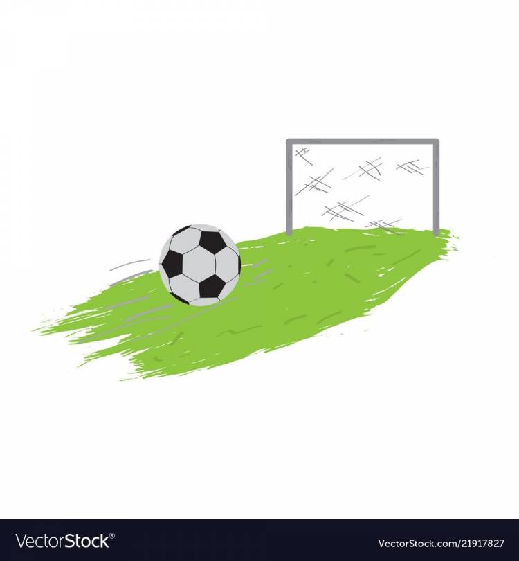Футбольное поле рисунок карандашом