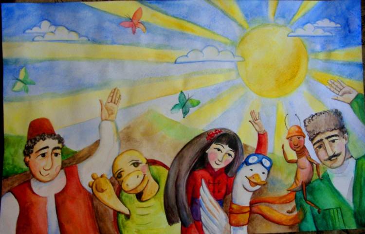 Детские рисунки на тему Дружба народов