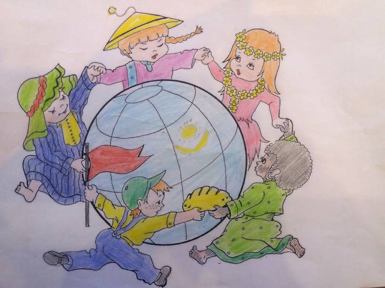 Проведен конкурс рисунков среди детей (внуков) нотариусов на тему «Дружба народов Казахстана»