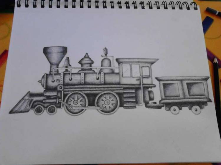 Как нарисовать поезд 