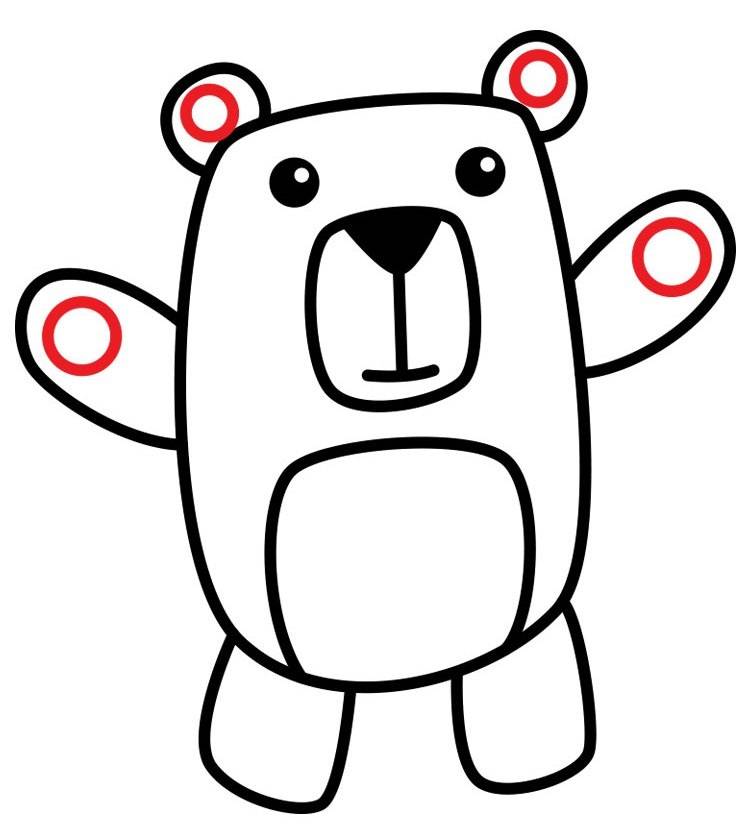 Как нарисовать медведя в мультяшном стиле