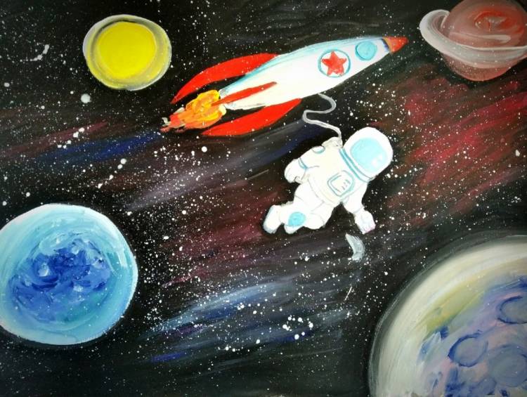 Детские рисунки о космосе в Нижегородской области