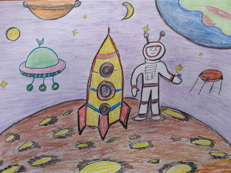 Онлайн конкурс рисунков «Покорители космоса»