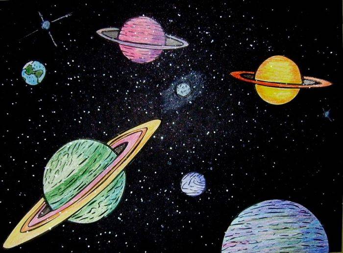 Конкурс детского рисунка «Влюбленные в космос» проведен в Подольским отделением МОРО СЖР