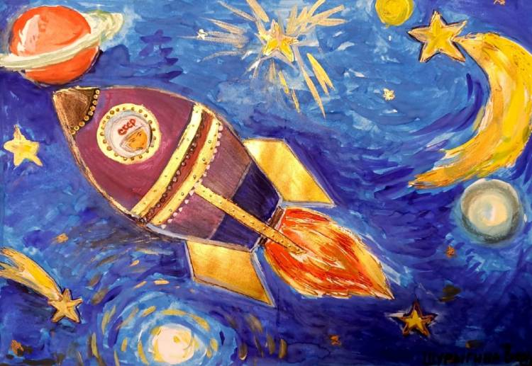 Детские рисунки о космосе в Нижегородской области