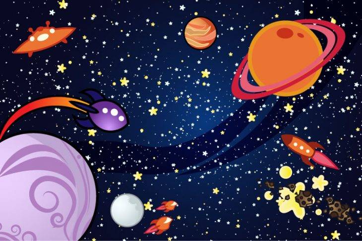 Детские картинки про космос 