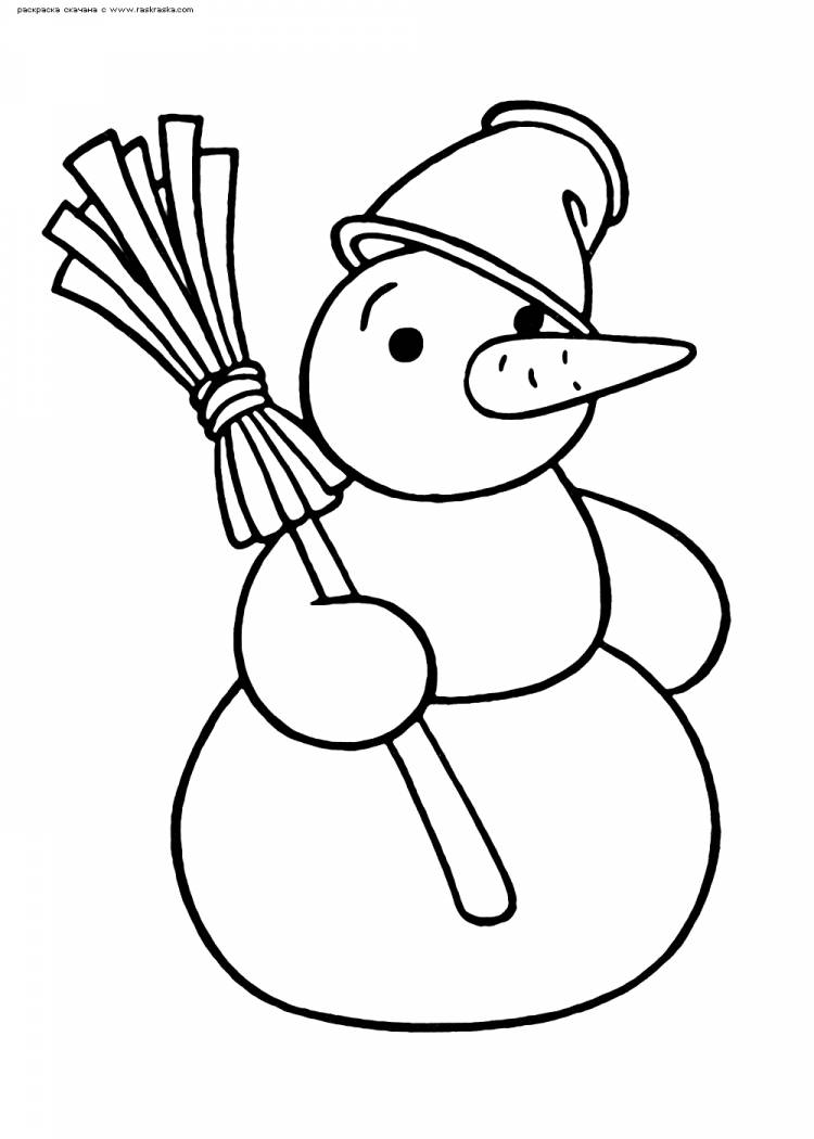 Раскраска Снеговик (снеговик)