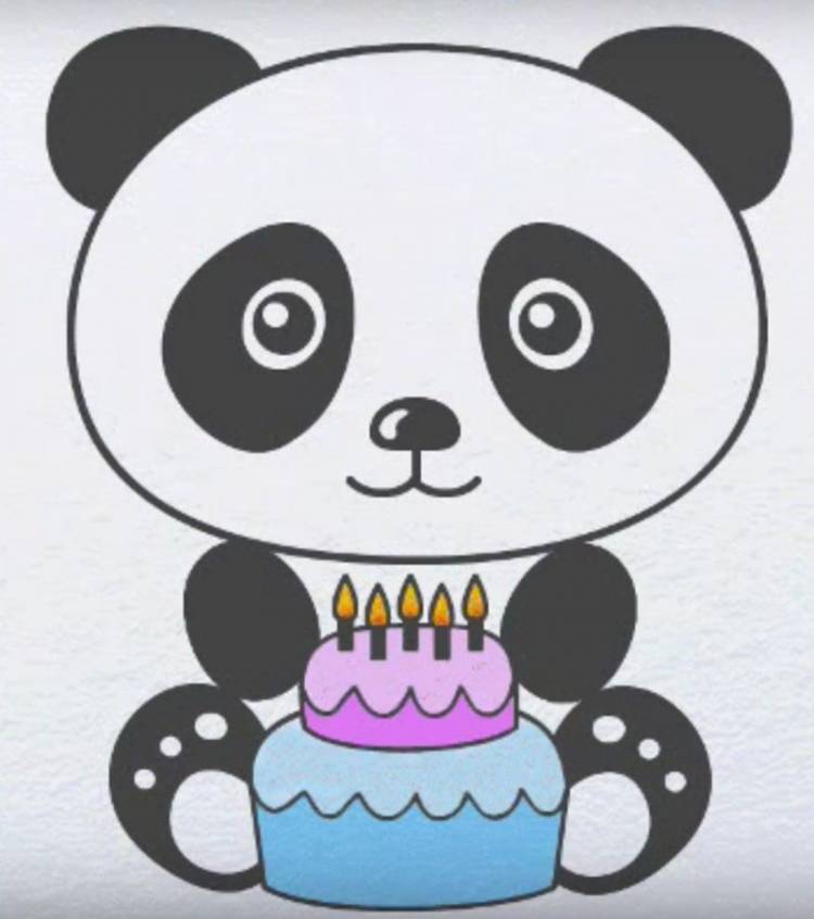 Как нарисовать торт на день рождения красиво карандашом
