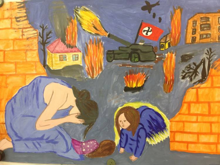 Дети войны рисунки детей