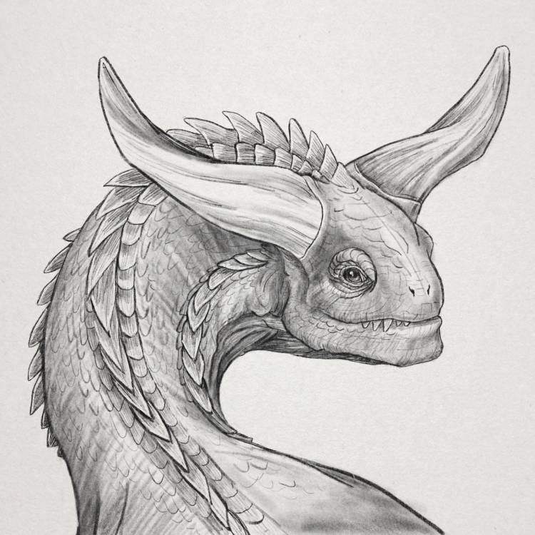 Легкий рисунок дракончик