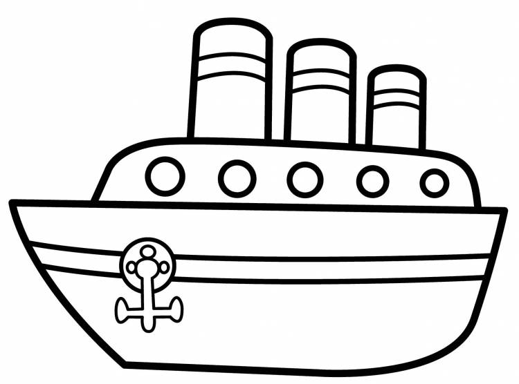 Корабль рисунок детский 