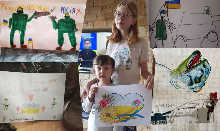 Рисунки детей о войне России против Украины
