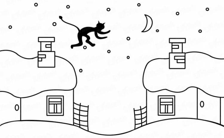 Как нарисовать рисунок к сказке «Ночь перед рождеством» простым карандашом пошагово
