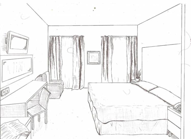 Рисунок комнаты школьника 