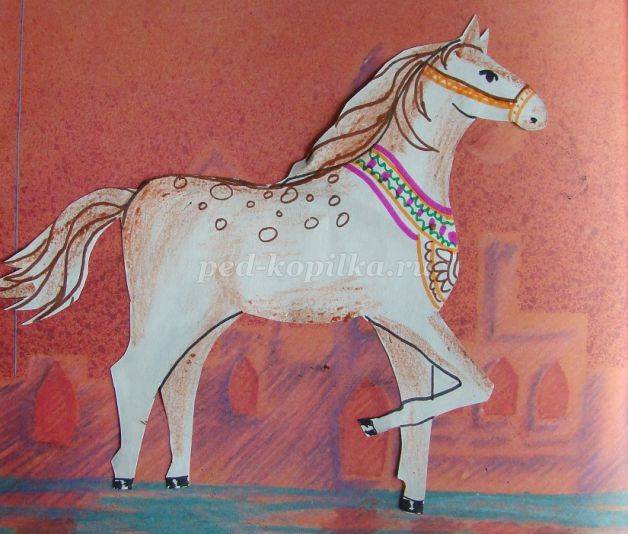 Рисование лошади поэтапно для детей
