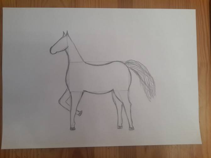 Мастер-класс «Рисование лошади поэтапно для детей подготовительной группы»