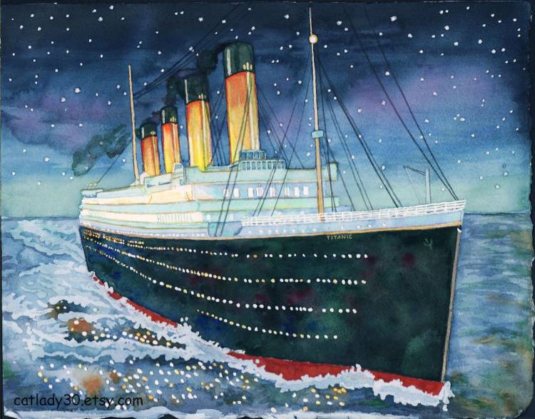 Титаник рисунок для детей