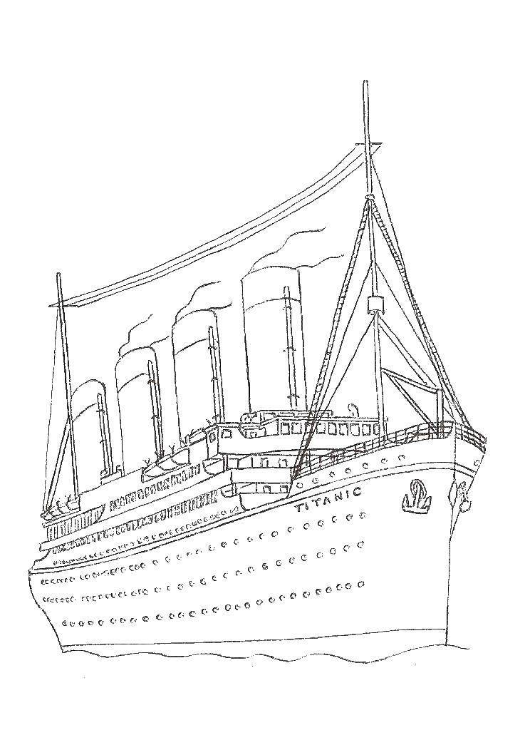 Раскраски Титаник, Раскраски детские