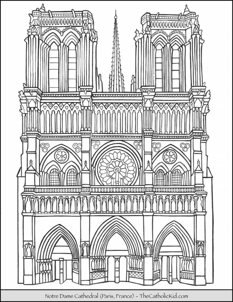 Храм в готическом стиле рисунок