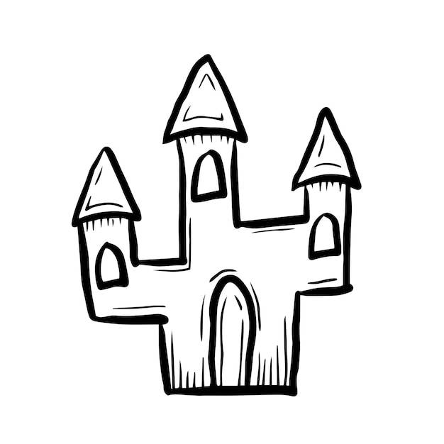 Замок простой рисунок