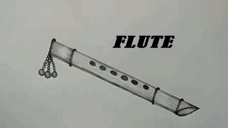 Как нарисовать флейту карандашом