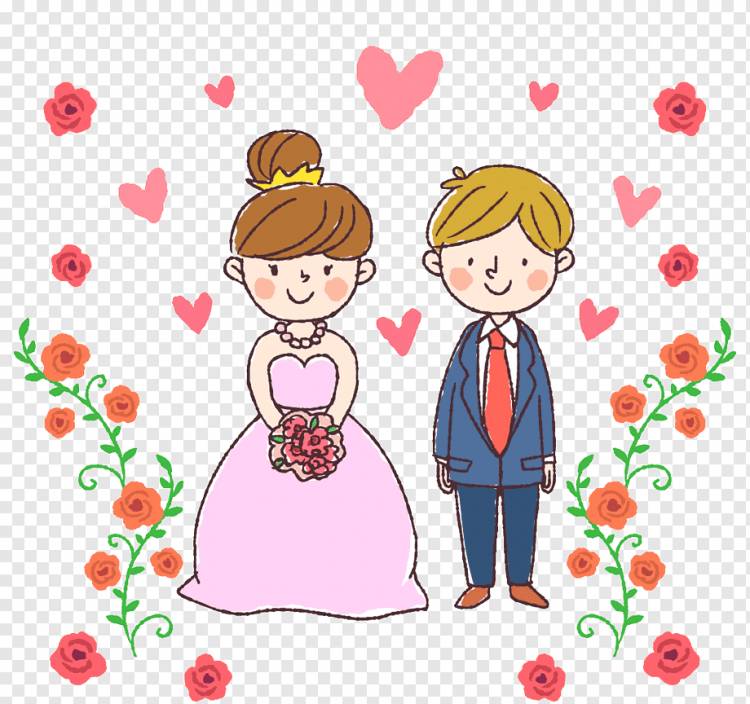 Свадебный рисунок жениха, ручная роспись жениха и невесты, любовь, акварель, ребенок png