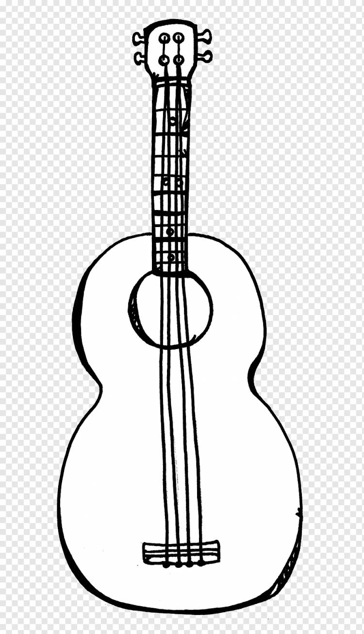 Рисунок Акустическая гитара Line art, гитара, струнный инструмент, классическая гитара, музыкальный инструмент png