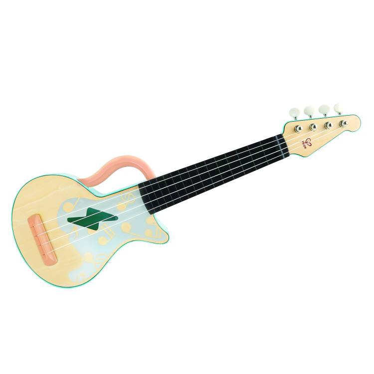 Игрушечная гавайская гитара (укулеле) «Рок-н-ролл» с брошюрой обучения игре на гитаре артикул E0
