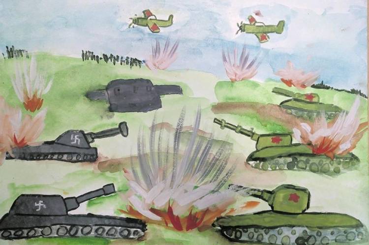 Дети рисуют войну и победу