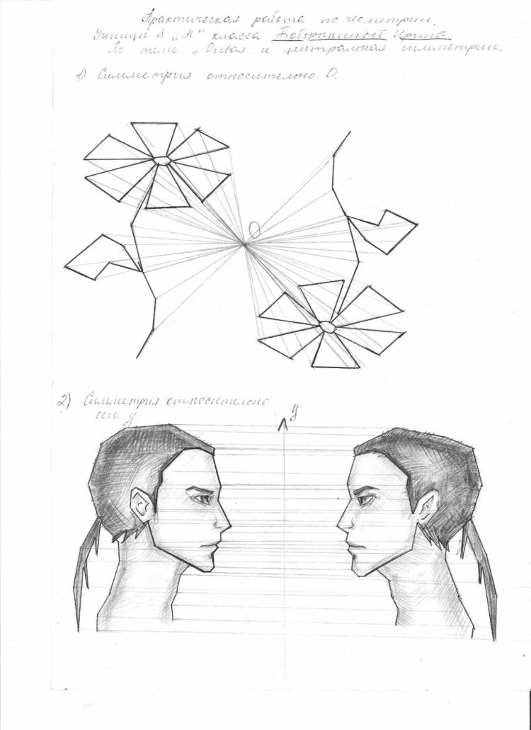 Осевая и центральная симметрия рисунки