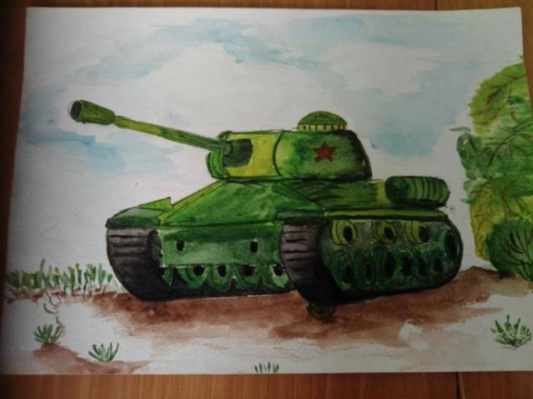 Как нарисовать танк легко карандашом