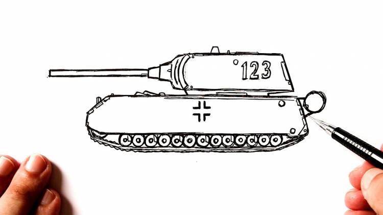 How to draw the Tank MAUS