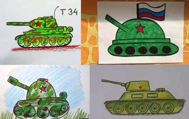 Как легко нарисовать танк карандашом