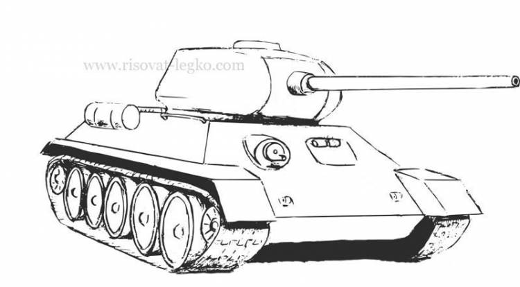 Как нарисовать танк т
