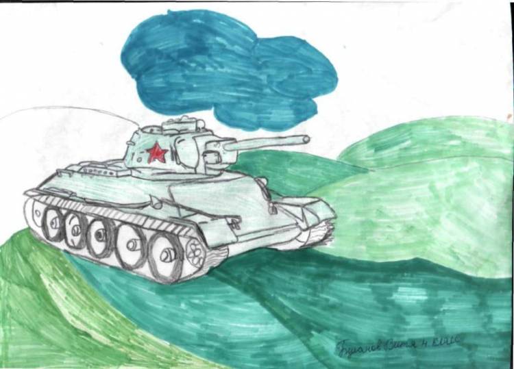 Детские рисунки на День защитника Отечества