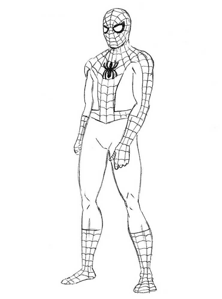 Самый простой способ нарисовать человека-паука