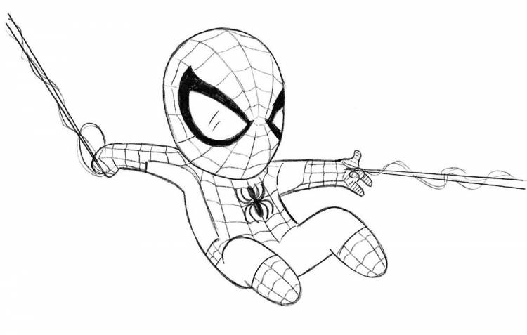 Как рисовать Чиби Человек-паук