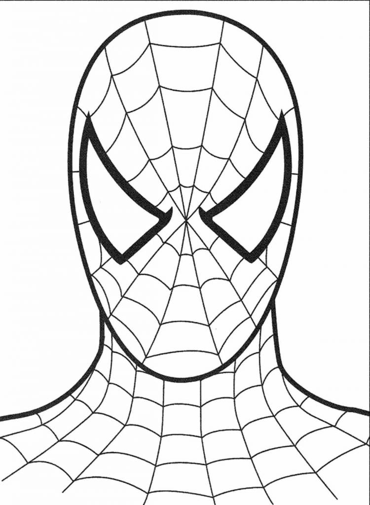Раскраски Человек паук лицо 