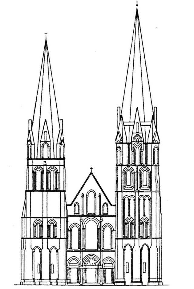 Рисунок готический храм 