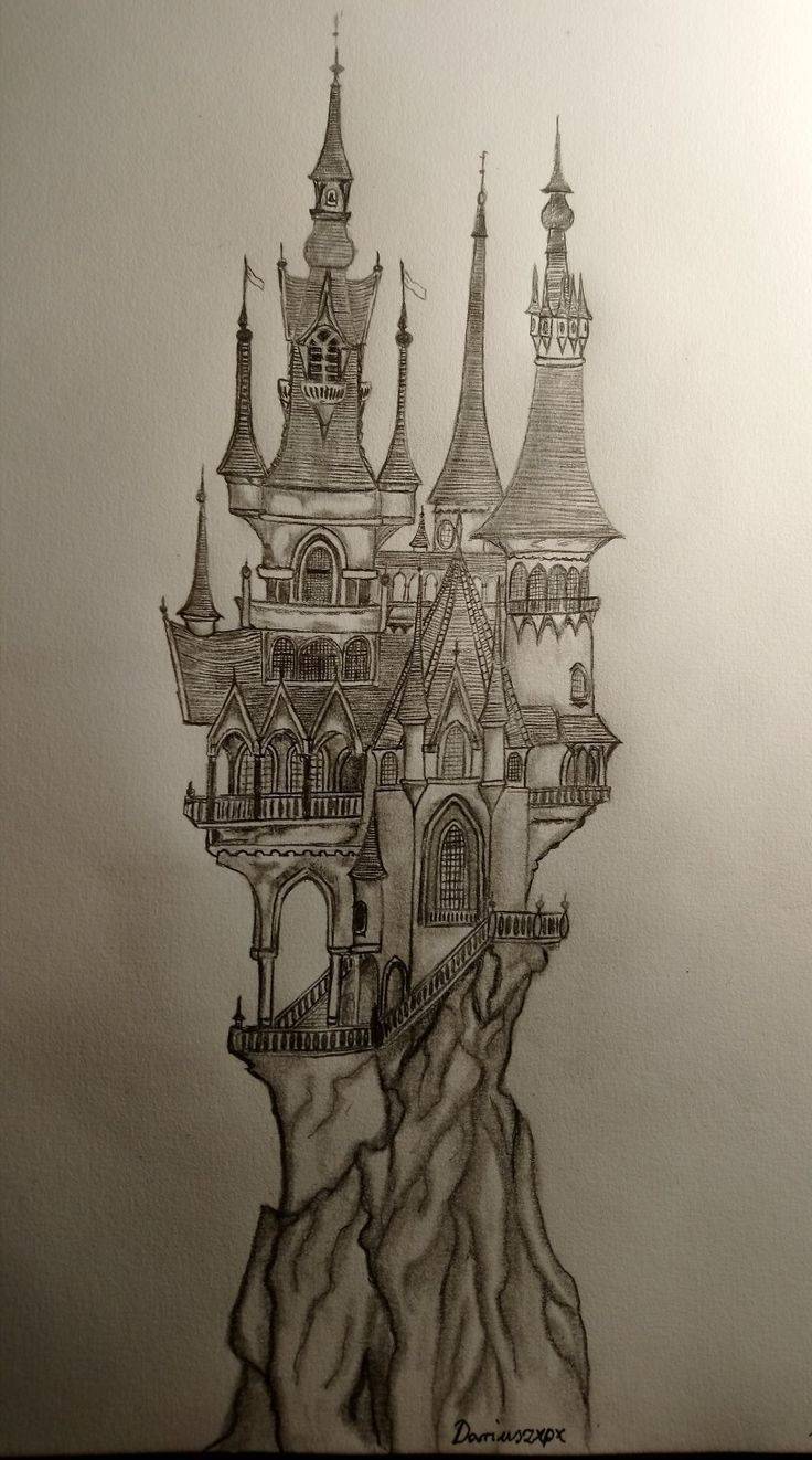 Замок в готическом стиле рисунок 