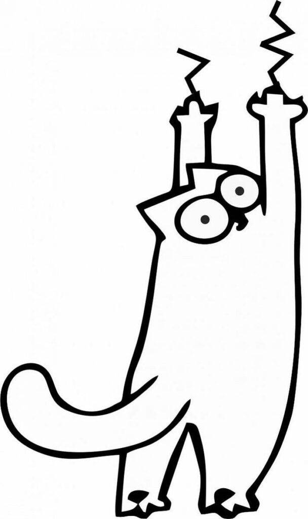 Рисунки кота Саймона для срисовки